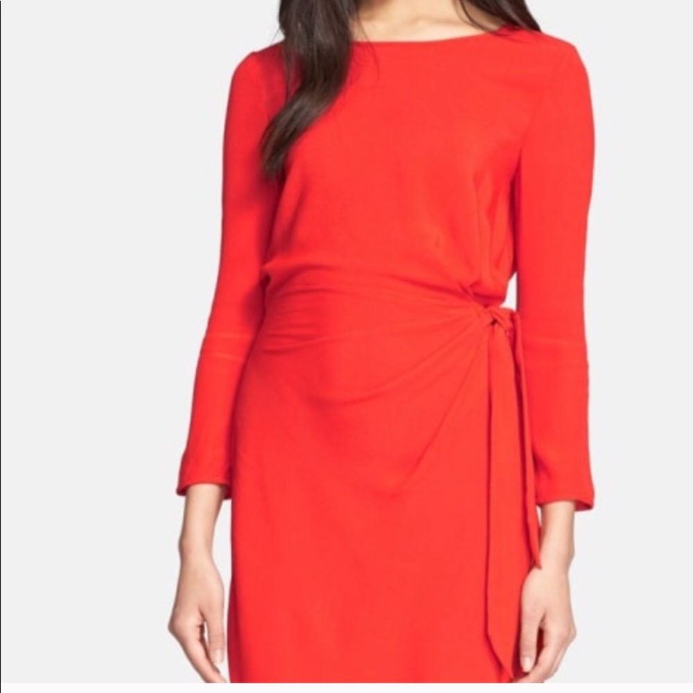 DVF Red silk dress